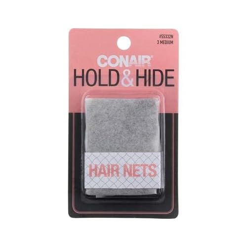 Conair 55332 3 Piece Brown Hair Net, 0.3 Ounce