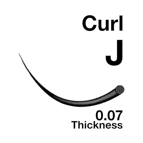 Lash Extensions 0.07mm Thickness J Curl Length 8mm Natural Looking Easy Fan Eye Lashes For Eyelash Extensions(0.07,J,8mm)