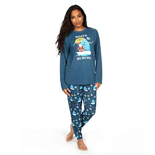 Tipsy Elves Matching Christmas PJs for Couples - Ultra Comfy Classic Lapel Pajama Sets for Men and Women