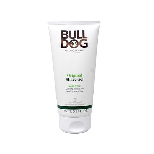 Bulldog Original Shave Gel for Men, Aloe Vera Enriched, Delivers a Close & Comfortable Shave, 95% Natural Origin, 5.9 fl oz