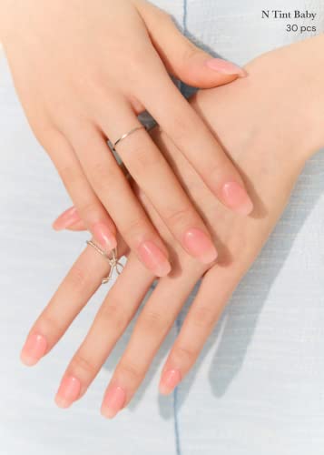 ohora Semi Cured Gel Nail Strips - Baby Pink, 30 Wraps, Easy Apply