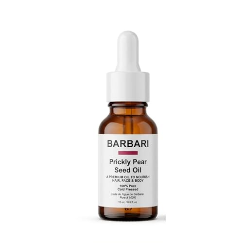 BARBARI Prickly Pear Oil ? Hydrating & Revitalizing Face, Hair & Body | Luxury Generally Used on Face, Supports Skin Elasticity & Radiance, Multi-Purpose (15ml)