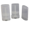 Elandy 15ml Empty Oval Lip Balm Tubes Deodorant Containers Lip Balm Tubes Lip Gloss Container Holder With Caps Clear/White Pack of 6pcs (Transparent)