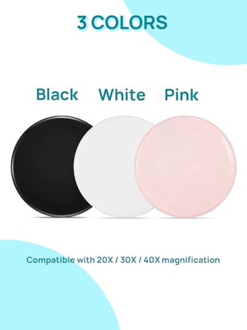 Macaki Compact 3-Inch Dual-Sided Makeup Mirror - 1X/30X Magnification, Black