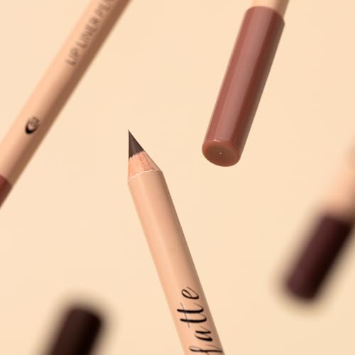 12-Color Matte Lip Liner Set, Brown Tones, Long-Lasting