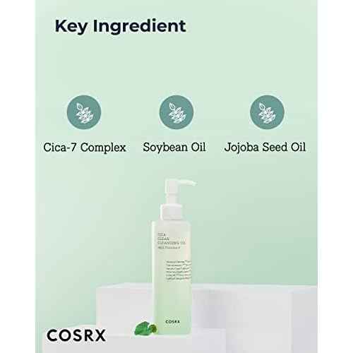 COSRX Pure Fit Cica Cleansing Oil, 6.76 fl. oz / 200ml | Light Weight Oil Purifying Centella for Sensitive Skin | CICA-7 Complex, Jojoba seed oil