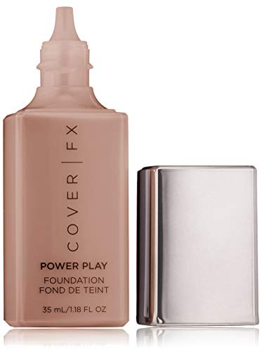 Cover FX Power Play Foundation: Full Coverage, Waterproof, Sweat-proof and Transfer-Proof Liquid Foundation For All Skin Types P100, 1.18 fl. oz.