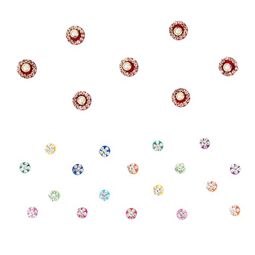 Crystal Bindi Pack of 4 - Self-Adhesive Forehead Jewels