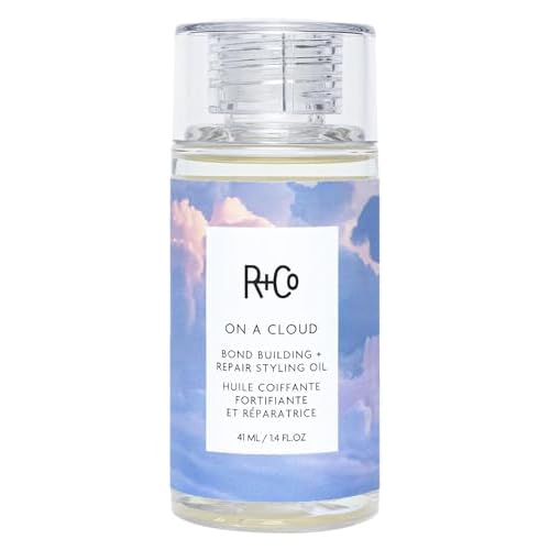 R+Co On a Cloud Bond Building Repair + Styling Oil - Lightweight Silicone-Free Hair Oil for Frizz Control, Shine, Heat & UV Protection - Strengthens & Repairs All Hair Types - 1.4 Fl Oz / 41 mL