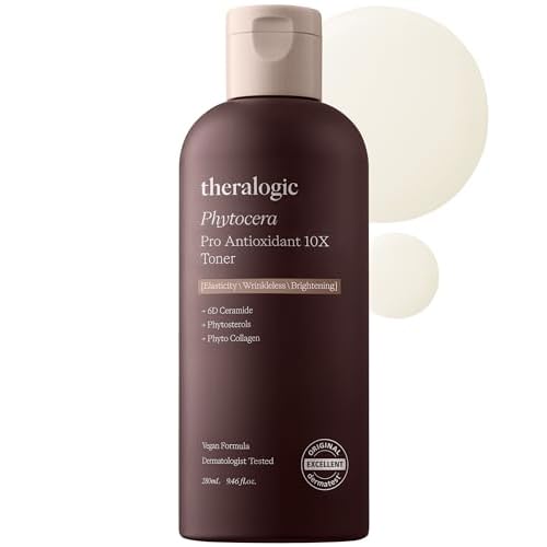 Phytocera Pro Antioxidant 10X Toner - Ceramide Elasticity Age-Defying Essence Toner with Collagen, Hyaluronic Acid - Vegan and Dermatologically Tested, 9.48 fl.oz.