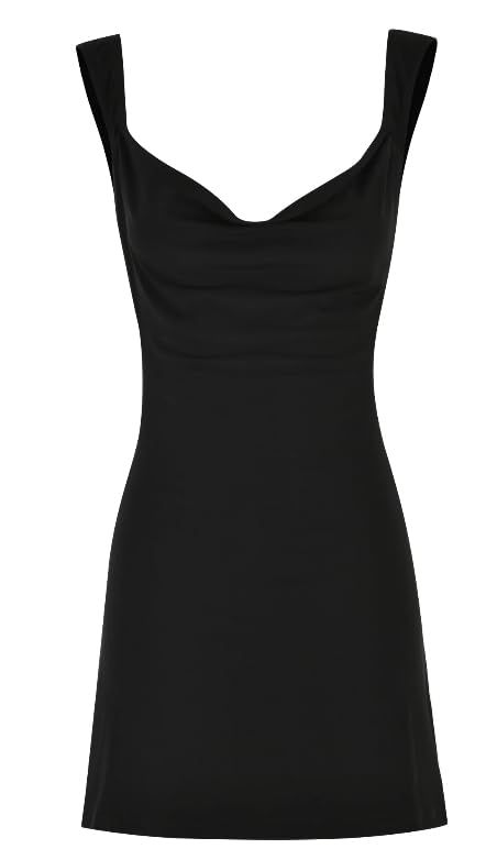 Tiger Mist Zita Mini Dress - Backless Cowl Neck with Satin Bow