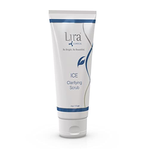 Lira Clinical ICE Clarifying Face Scrub - Soothing & Exfoliating Scrub with Echinacea Plant Stem Cells & Botanical Extracts - Eco-Bead Technology - Anti-acne, Brightening & Cleans Pores - 4 fl oz