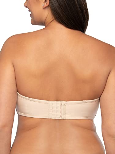 Vanity Fair Women's Beauty Back Smoothing Strapless Bra, 4-Way Stretch Fabric, Lightly Lined Cups up to H, 2 Pack-Beige/White, 34G