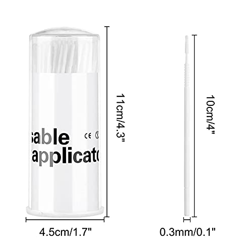 Disposable Micro Brush Applicators for Eyelash Extension Removal - 200 Pcs