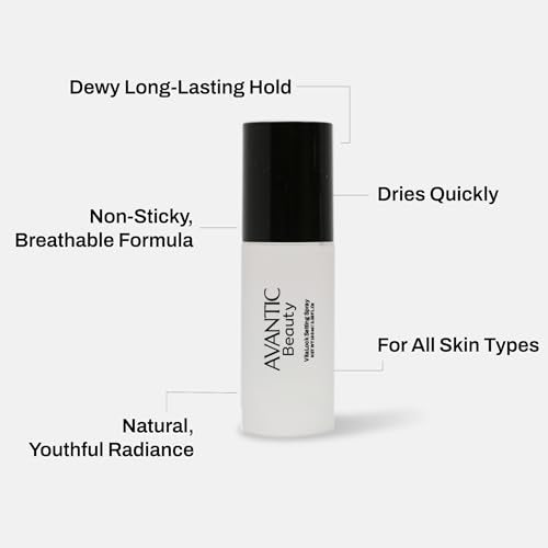 Avantic Beauty Makeup Setting Spray for Older Women, Long-Lasting Wear, Dewy Radiant Finish, Hydrating, Transfer & Sweat Resistant, Vegan & Cruelty-Free