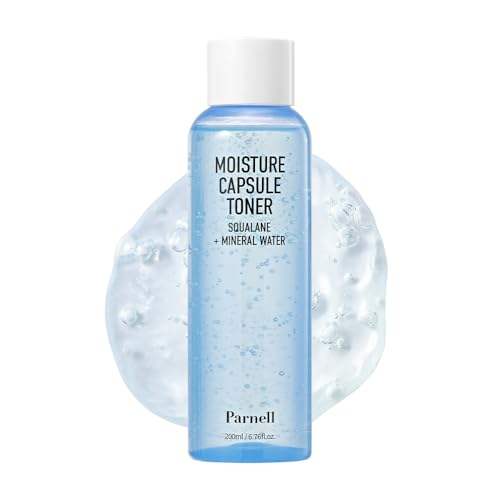 Parnell Squalane Mineral Water Capsule Toner, Deep Hydrating & Nourishing K-Beauty Face Essence for Dry, Sensitive Skin (6.76 fl. oz / 200ml)