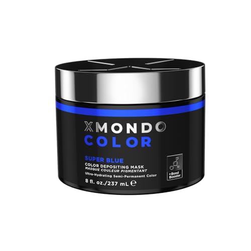 XMONDO Super Blue Hair Mask | Semi-Permanent Color Depositing, 8 Fl Oz