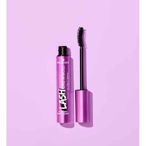 essence | Lash Like A Boss Instant Volume & Length Mascara | Ultra Black Color & Curved Fiber Brush | Vegan & Cruelty Free | Free From Parabens & Microplastic Particles (Pack of 2)