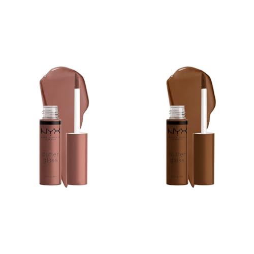 NYX Butter Gloss Butterscotch & Caramelt Duo – Non-Sticky Lip Gloss