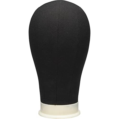 Diane Canvas Mannequin Head, 22 Inches, Black, D335