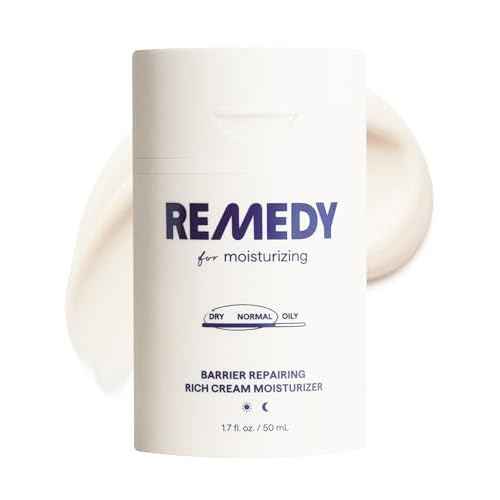 Remedy for Rich Moisture - Barrier Repairing Rich Cream Moisturizer for Normal to Dry Skin - Quadruple Ceramide Complex, Peptides, Squalane, Glycerin- By Dermatologist Dr. Shah, 1.7 fl. oz