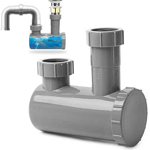 MoyRetty Universal Shampoo Bowl Sink Hair-P Trap, Fits Standard 1-1/2" Inlet & Outlet Drain Pipes, Beauty Barber Salon Equipment PVC Material Easy Clean(1 Pack)