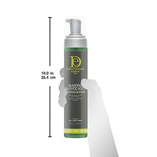 Design Essentials Almond and Avocado Curl Enhancing Hair Mousse for Curly Hair; 10 Oz (Pack of 1)