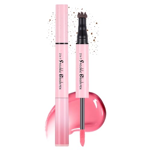 2-in-1 Freckle Pen & Blush - Dark Brown & Plum Rose