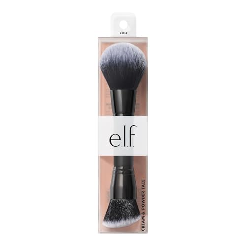 e.l.f. Dual-Ended Cream & Powder Brush - Vegan & Cruelty-Free