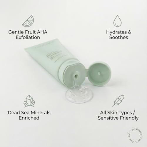 SEACRET Dead Sea Reviving Cleansing Gel - Gentle Facial Cleanser with Fruit AHAs & Minerals, Hydrating Foaming Face Wash, Naturally Scented with Lavender & Sage, All Skin Types, 3.4 fl oz
