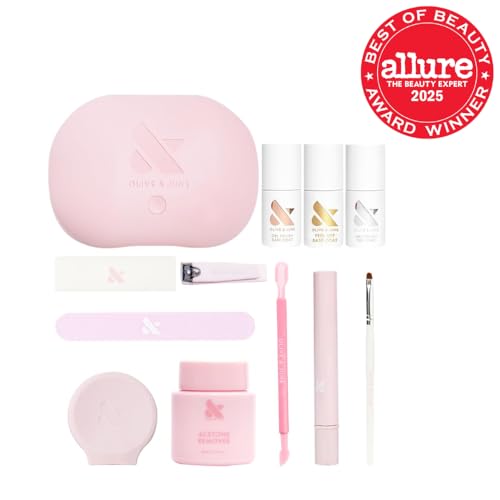 Olive & June Gel Mani System Set - At-Home Gel Polish Kit with LED Lamp