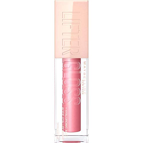 Maybelline Lifter Gloss, Hydrating Lip Gloss with Hyaluronic Acid, High Shine for Plumper Looking Lips, Petal, Warm Pink Neutral, 0.18 Ounce