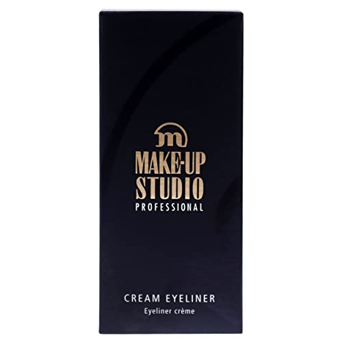 Make-Up Studio Professional Amsterdam Make-Up Cream Eyeliner With Brush - Beautiful Eyeliner With Integrated Brush - Ideal To Put A Tight Eyeliner - To Create A Perfect Smokey Eye - Green - 0.07 Oz