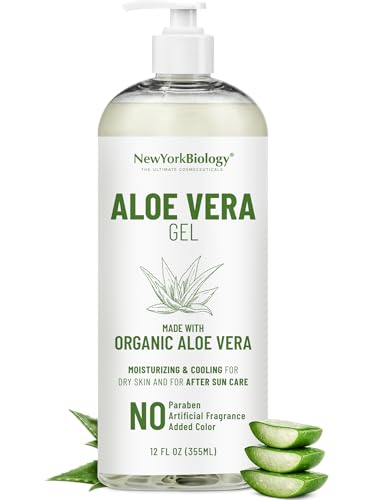 Organic Aloe Vera Gel 12 oz – Face, Hair & After-Sun Moisturizer