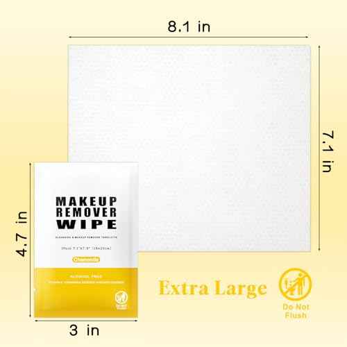Pack of 100 Makeup Remover Wipes Individually Wrapped,Chamomile Scent,Face Cleansing Wipes Bulk, Travel Towelette Makeup Remover Cloth for Face Cleansing Skin Care Remove Makeup