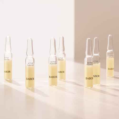 BABOR Active Purifier Ampoule Concentrates for Face with Tea Tree Oil, Refine, Purify, Revitalize Dull and Dry Skin, Clean & Vegan, Results in 7 Days