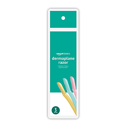 Dermaplaning Face Razor Set - Peach Fuzz & Dead Skin Remover - Multicolor, 3 Pack