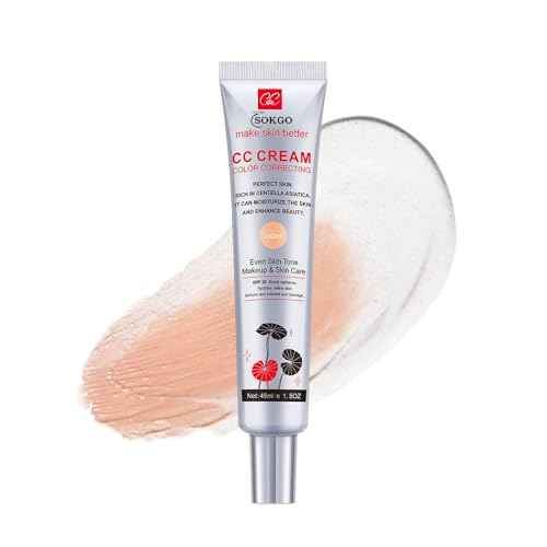 Color Correcting CC Cream, Full-Coverage Foundation, SPF 25, Even Skin Tone, Hydrating Cream