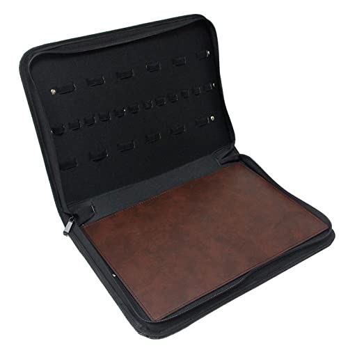PU Leather Hair Scissors Case – 24 Pockets Barber Organizer