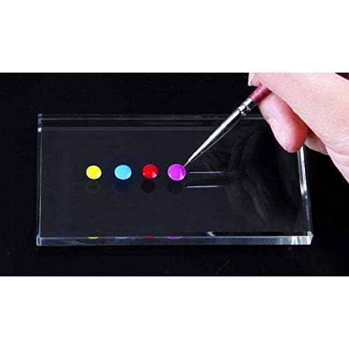 Pro Nail Art Painting Color Toning Glass Board Makeup Palette Eyelash Extension Adhesive Glue Pallet Glass Palette Stand£¨2 x 4 Inch £©