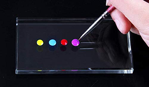 Glass Nail Art Palette - Makeup Mixing Board 4x2 Inch