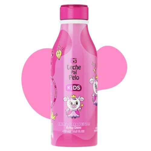 Leche Pal Pelo Kids Styling Cream - Detangles, Strengthens & Styles Kids Hair - Smoothes Frizz, Moisturizes & Softens with Abyssinian & Jojoba Oil. 14.9 fl.oz