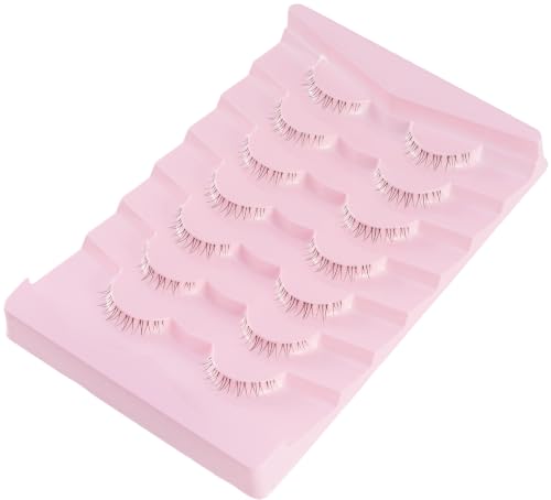 Vegan False Eyelashes 7 Pairs - Natural Wispy Flared Lashes