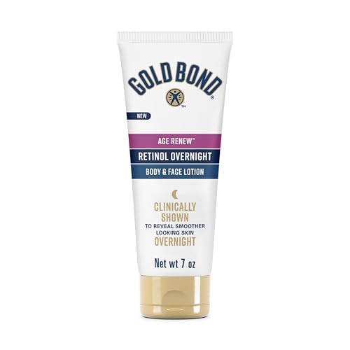 Gold Bond Age Renew Retinol Overnight Body & Face Lotion, With Retinol & Peptide Complex, 7 oz.