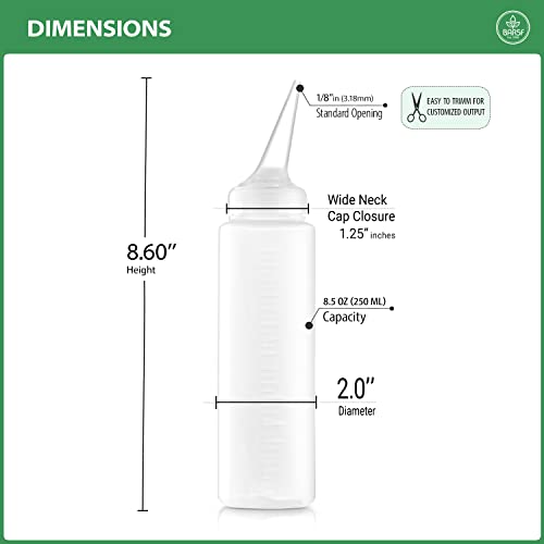 Hair Color Applicator Bottle 8.5 oz Angled Tip (Pack of 3)