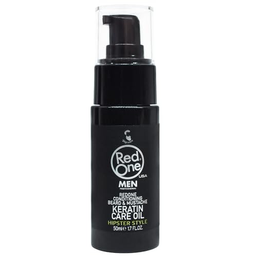 Redone Beard Care Oil with Keratin 50ml | Beard Conditioner for Men | Strengthens, Softens & Promotes Healthy Beard Growth | Non-Greasy Natural Formula | Smooth Finish & Shine Enhancer