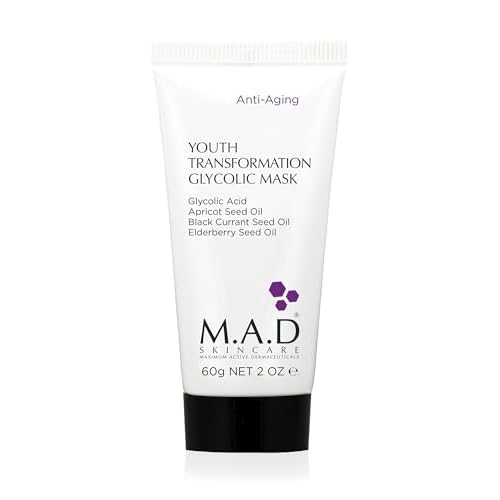 M.A.D Skincare Anti-Aging Youth Transformation Glycolic Mask 2 oz.