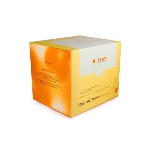 Mei Apothecary XL DermaTowel Disposable Face Towels, 50 Count Facial Cloths for Washing Face & Makeup Removal, 10x12"