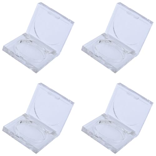 4 Piece Empty Powder Case 26mm Clear Refillable Cosmetic Container
