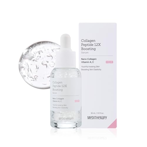 Collagen Peptide 12X Boosting Serum, Enhances Skin Elasticity & Reduces Deep Wrinkles, Promotes Collagen Production for Firm and Youthful Skin, Korean Skincare, 1.01 fl.oz